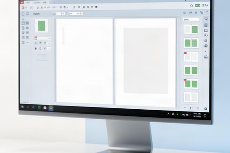 Windows PDF editing workspace showing document thumbnails, an open contract, and editing controls on a desktop monitor